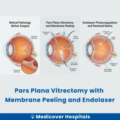 Pars Plana Vitrectomy With Membrane Peeling and Endolaser