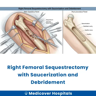 Right Femoral Sequestrectomy With Saucerization and Debridement